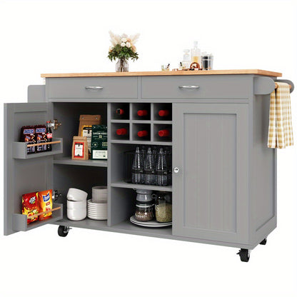 Dressoir – Sideboard – Keukeneiland – Opbergkast – Serveerwagen – Grijs – Compact 102x45x92 cm – Duurzaam, Onderhoudsvriendelijk Materiaal