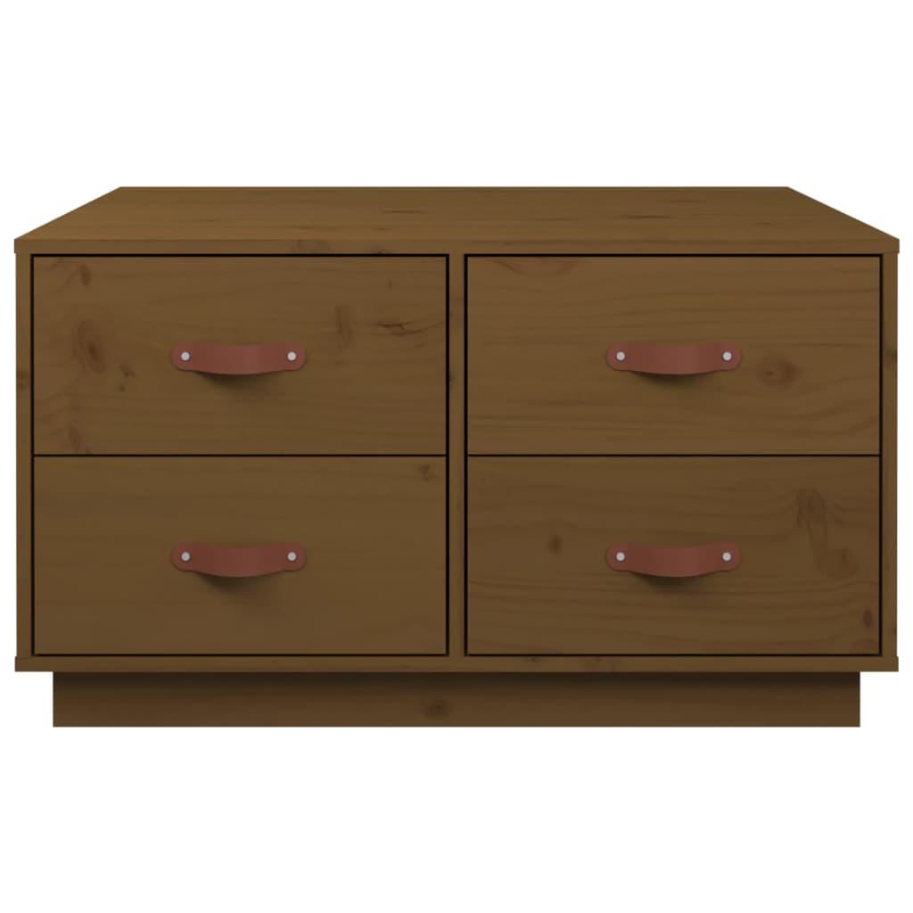 Coffee table 80x80x45cm solid pinewood honingbruin Removable, suitable for indoor use and suitable for all seasons, Living Room Furniture, Home Decor, Modern Design, Contemporary Furniture, Durable Material, Handcrafted Table