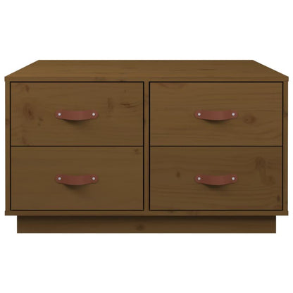 Coffee table 80x80x45cm solid pinewood honingbruin Removable, suitable for indoor use and suitable for all seasons, Living Room Furniture, Home Decor, Modern Design, Contemporary Furniture, Durable Material, Handcrafted Table