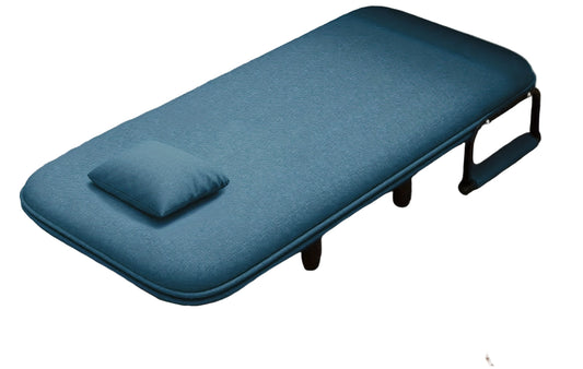 Loungerstoel – Relaxstoel – Fauteuil – Recliner – Zitstoel – 5-Standen Verstelbare Rugleuning – Stevig Metalen Frame – Blauw
