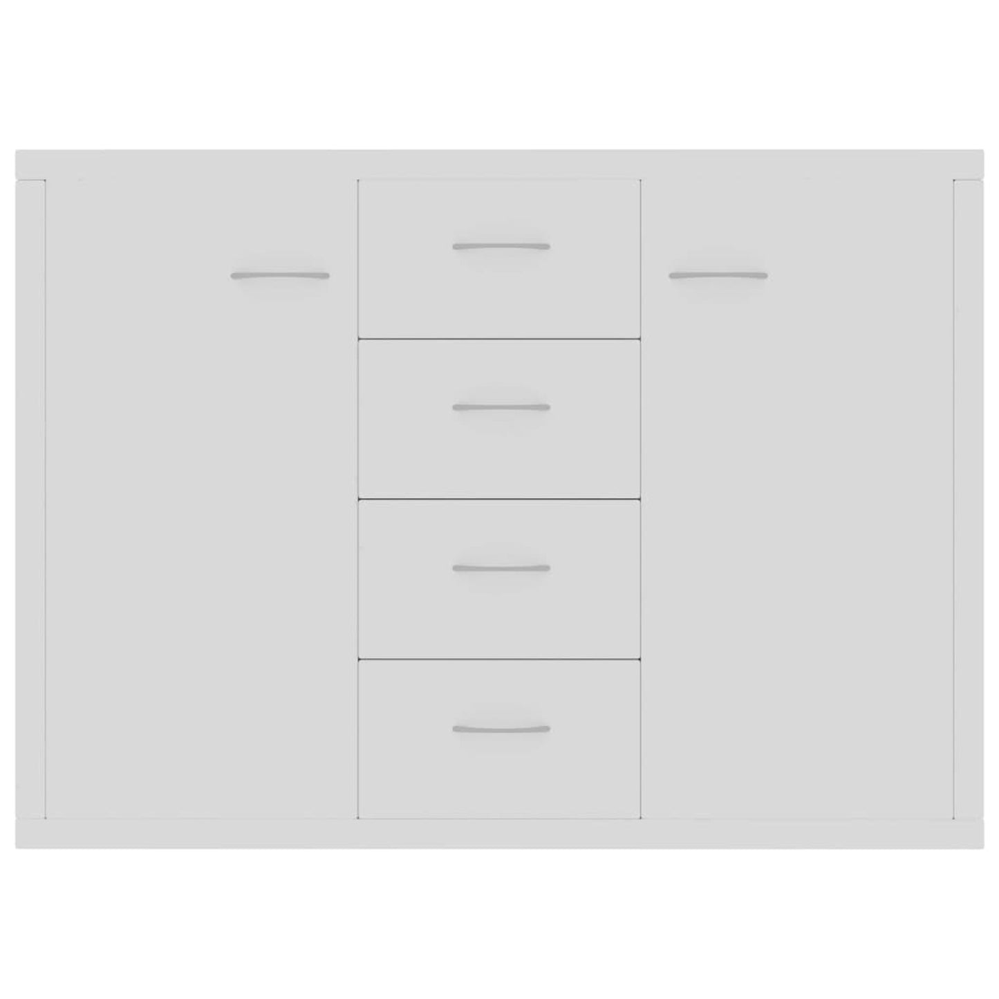 Sideboard White 88x30x65cm Engineered Wood Side Cabinet Organizer Storage Cabinet Storage Box for Bedroom, Living Room, Bathroom, Home Furniture