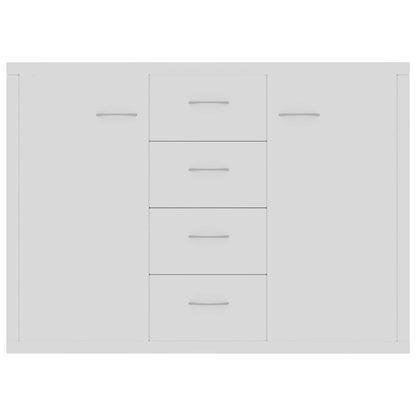 Sideboard White 88x30x65cm Engineered Wood Side Cabinet Organizer Storage Cabinet Storage Box for Bedroom, Living Room, Bathroom, Home Furniture