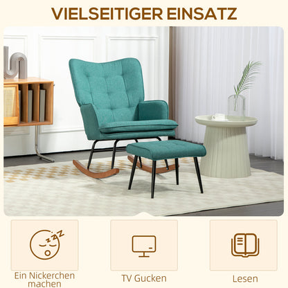 Draaifauteuil – Loungefauteuil – Draaistoel – Relaxstoel – Fauteuil – Mintgroen – Linnenlook – Brede Zitting – Hoge Rugleuning