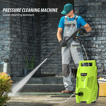 Pressure Washers, 90Bar High-Pressure 500L/H Flow Rate Electric Pressure Washers with 3in 1 Adjustable Nozzle & 7m Hose, Jet Washers for Cleaning Cars, Driveways, Patios, Fences