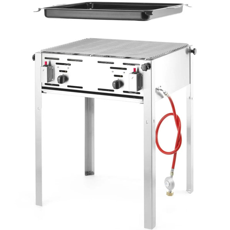 Gasbarbecue – Gas Grill – Buitenkeuken – BBQ – Gasgrill – Roestvrij Staal – 11,6 kW Vermogen – Grillplaat 59x48 cm