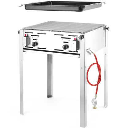 Gasbarbecue – Gas Grill – Buitenkeuken – BBQ – Gasgrill – Roestvrij Staal – 11,6 kW Vermogen – Grillplaat 59x48 cm