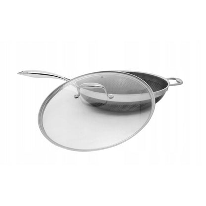 Wok with Lid, Cohersen Black Cube, 32cm, 5.1L, Non-Stick Coating