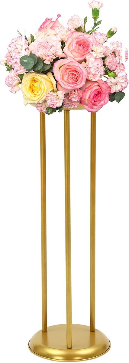 Set van 6 Gouden Bloemenstands - 80 cm Hoge Decoratieve Middelpunt Vazen voor Bruiloften en Feestdecoratie - Bruiloft Decoratie - Luxe Bloem Display Stand