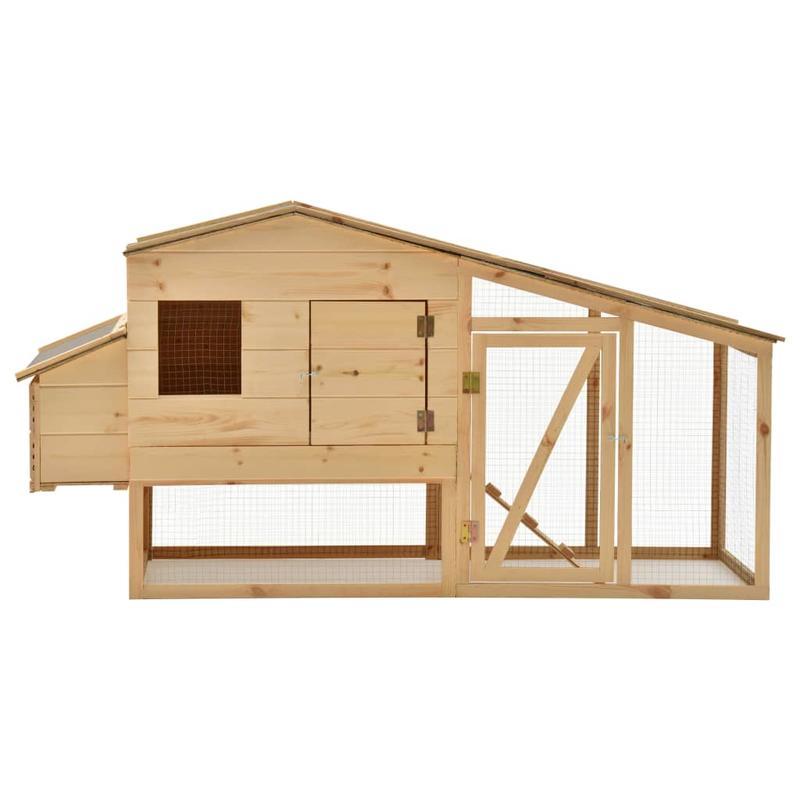 Kippenhok – Houten Kippenren – Kippenhok Buiten – Kippenhuis – Kippenkooi – Gemaakt Van Massief Vurenhout – Afmetingen 178x67x92 Cm