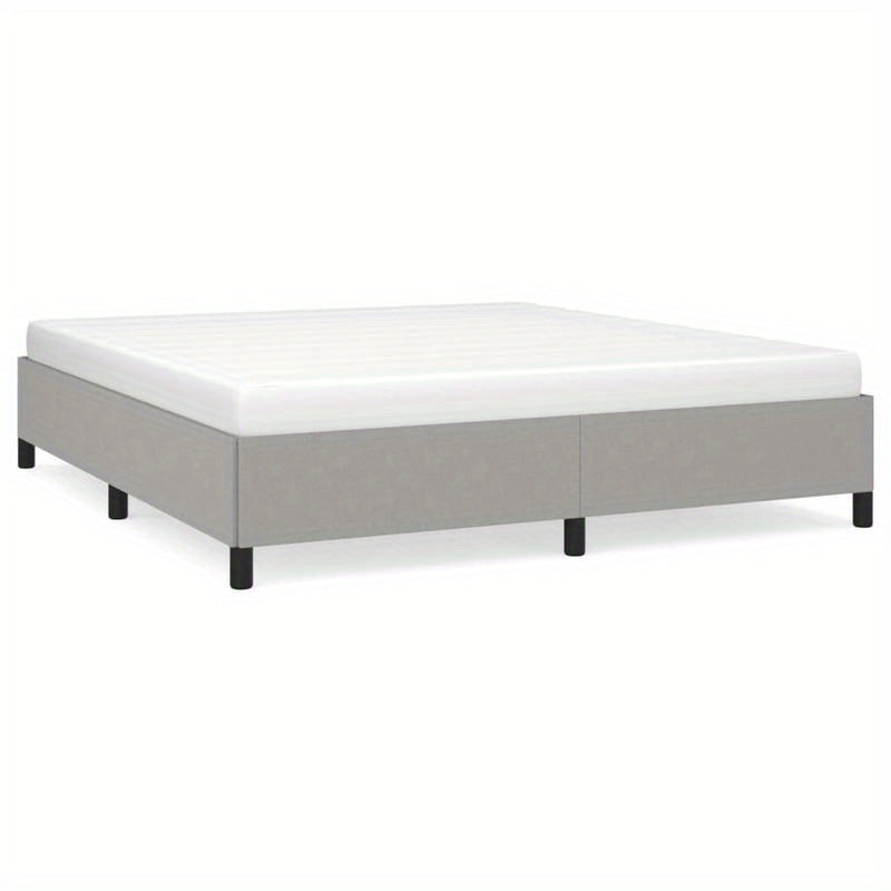 Bed frame without Mattress Grigio Chiaro 160x200cm Tissue Practical, removable, suitable for all seasons, Seasonal Bedding, Spacesaving Bed, Sleek Bedroom Furniture, Modern Home Decor, Lightweight Construction, Removable Desi