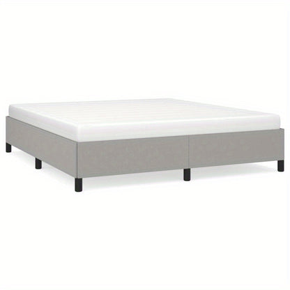 Bed frame without Mattress Grigio Chiaro 160x200cm Tissue Practical, removable, suitable for all seasons, Seasonal Bedding, Spacesaving Bed, Sleek Bedroom Furniture, Modern Home Decor, Lightweight Construction, Removable Desi