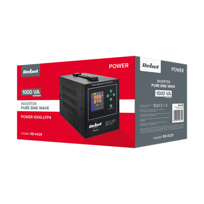 Noodstroomomzetter – Inverter – Stroomomzetter – Accu Omvormer – UPS – 700W Zuivere Sinusgolf – Drie Gebruiksmodes & LED-Display