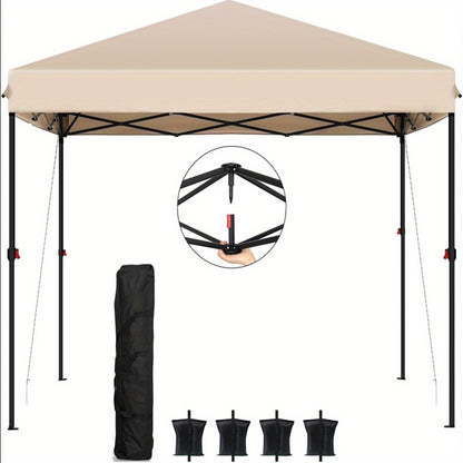 Vouwtent – Partytent – Schaduwdoek – Opvouwbare Tent – Tuinent – 3x3 Meter – Stevig Frame Met Dikke Buizen – Weerbestendig Doek – Khaki
