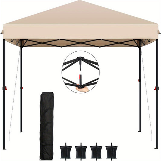 Vouwtent – Partytent – Schaduwdoek – Opvouwbare Tent – Tuinent – 3x3 Meter – Stevig Frame Met Dikke Buizen – Weerbestendig Doek – Khaki