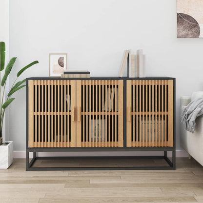 Dressoir – Opbergkast – Ladekast – Kast – Meubel – Zwart Hout – Compact Formaat 105x30x65 cm – Duurzaam & Praktisch Design