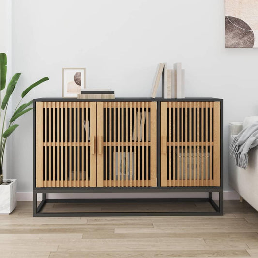 Dressoir – Opbergkast – Ladekast – Kast – Meubel – Zwart Hout – Compact Formaat 105x30x65 cm – Duurzaam & Praktisch Design