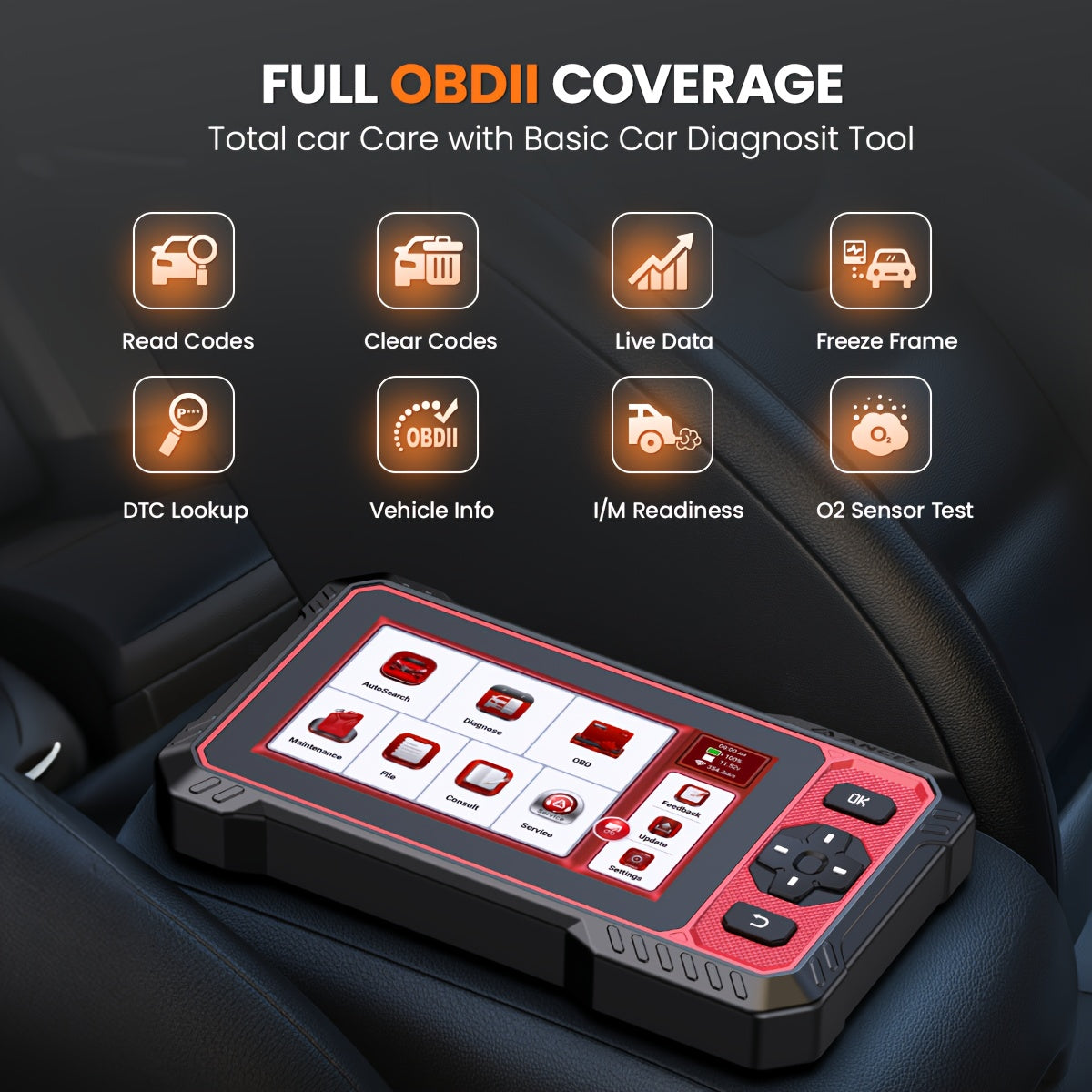 OBD2 Scanner – Auto Uitleesapparaat – Diagnosecomputer – Foutcode Lezer – Uitleesapparatuur – 15+ Resetfuncties – Automatische Voertuigherkenning
