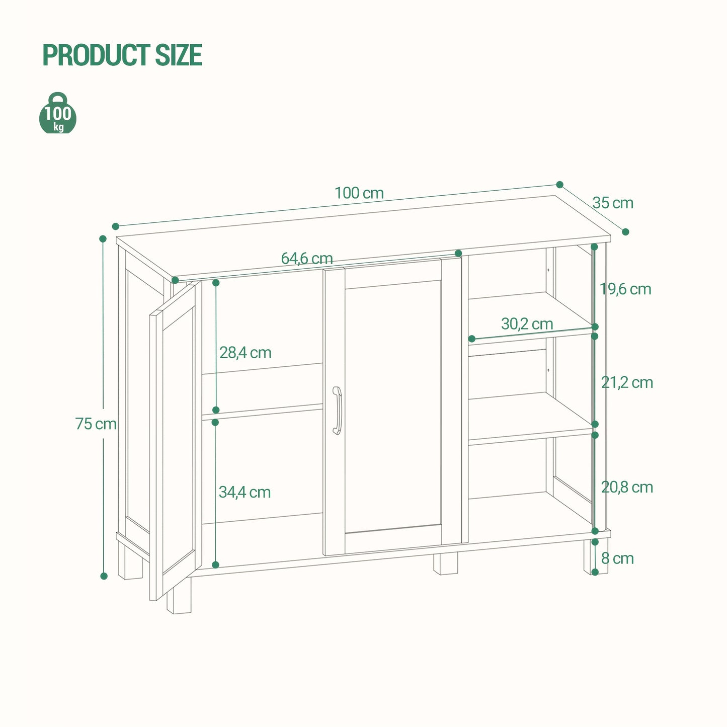 Badkamerkast – Opbergkast – Kolomkast – Wastafelonderkast – Spiegelkast – MDF Materiaal – Verstelbare Planken – Wit