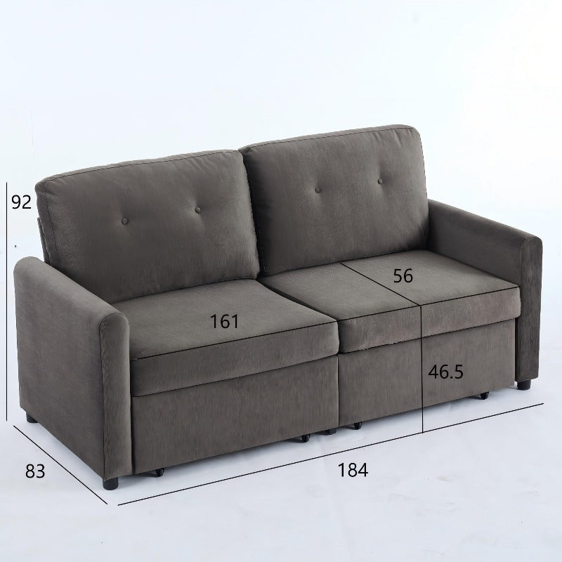Bankstel – 2-zitsbank – Loveseat – Zitbank – Compacte Sofa – Met Opbergruimte – Metalen Frame – Eenvoudig Schoon Te Maken