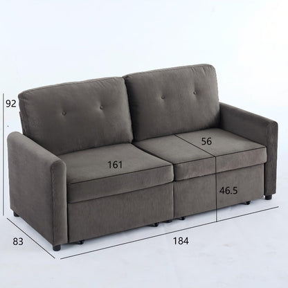 Bankstel – 2-zitsbank – Loveseat – Zitbank – Compacte Sofa – Met Opbergruimte – Metalen Frame – Eenvoudig Schoon Te Maken