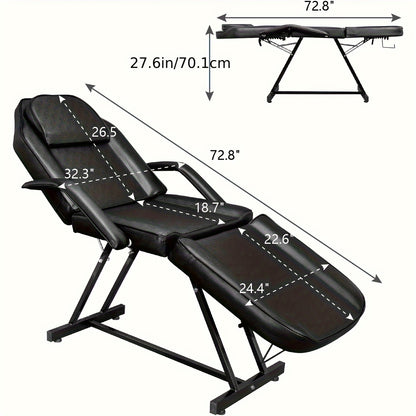 Behandelstoel – Behandelbank – Massagetafel – Gezichtsbed – Salonstoel – Wit – Ergonomisch Ontwerp – Stevig Metalen Frame