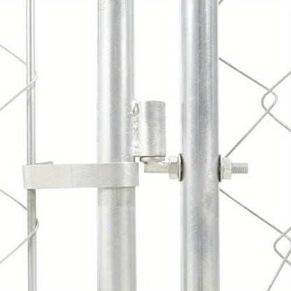 Hondenren – Hondenhok – Hondenkooi – Buitenren – Hondenkennel – Silvery – Met Beschermend Dak – 200 x 200 x 135 cm – Weerbestendig Polyethyleen