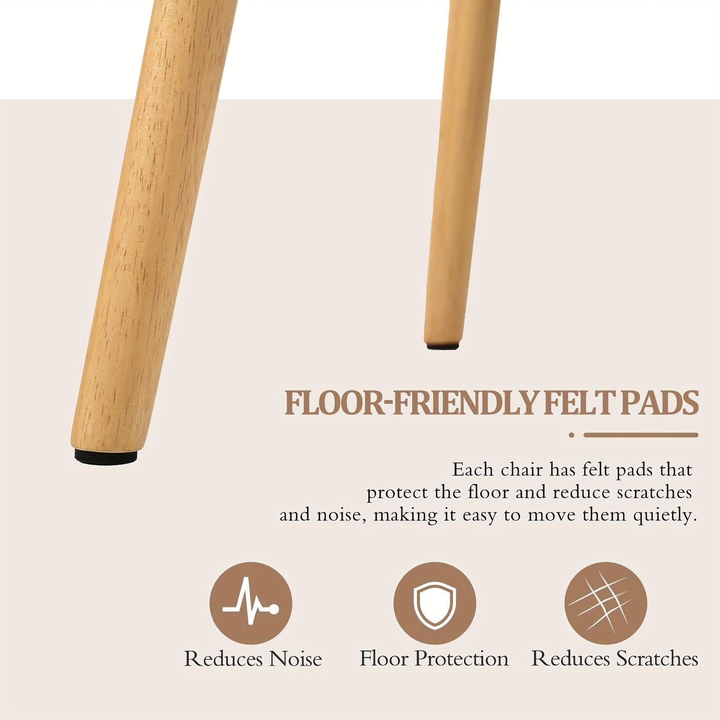 Set van 2/4/6 Minimalistische Eetkamerstoelen – Comfortabele Stoelen met Rugleuning, Armleuningen en Houten Poten – Grijs, Voor Eetkamer en Hal