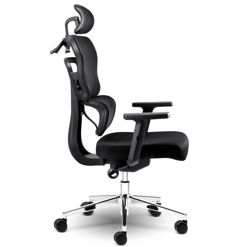 Bureaustoel – Office Chair – Gamingstoel – Bureaukruk – Draaistoel – Ademend Mesh Rugoppervlak – Verstelbare Zithoogte 44-52 cm - Zwart