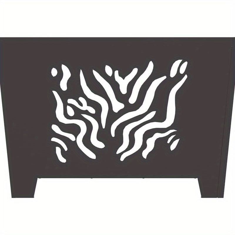 Vuurschaal – Vuurkorf – Tuinhaard – Terrasverwarmer – Buitenhaard – Zwart Staal – 60x60x40 cm – Inclusief Aansteker en Vonkontsteker