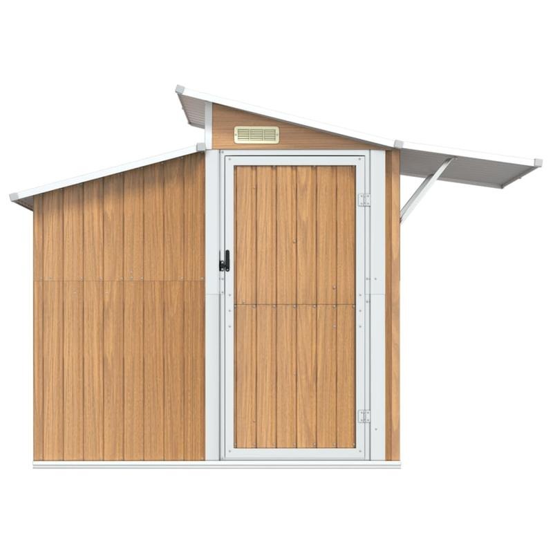 Large Outdoor Storage Shed with Removable Roof - Heavy-Duty Steel Frame & Copper Top, Deep Brown Portable Temporary Storage Building for Garden, Yard, Home - Spacious Multi-Purpose Shed for Tools, Bikes, Lawn Equipment (No Wa