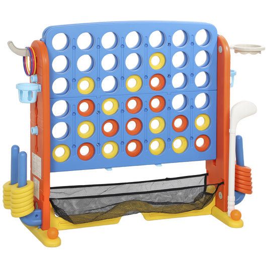 Vier op een rij – Connect Four – Strategiespel – Bordspel – Reisspel – Verstelbare Hoogte – Stevig Plastic – Multicolor