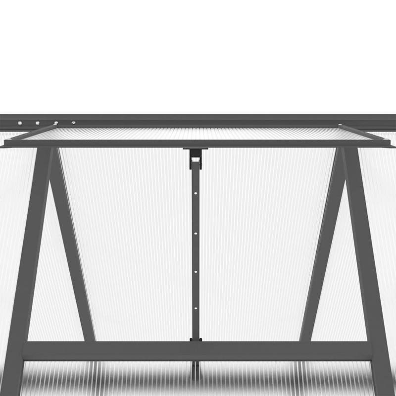 Kas – Kweekkas – Tuinkas – Foliekas – Broeikas – Aluminium Frame – 169x169x195 cm – Antraciet