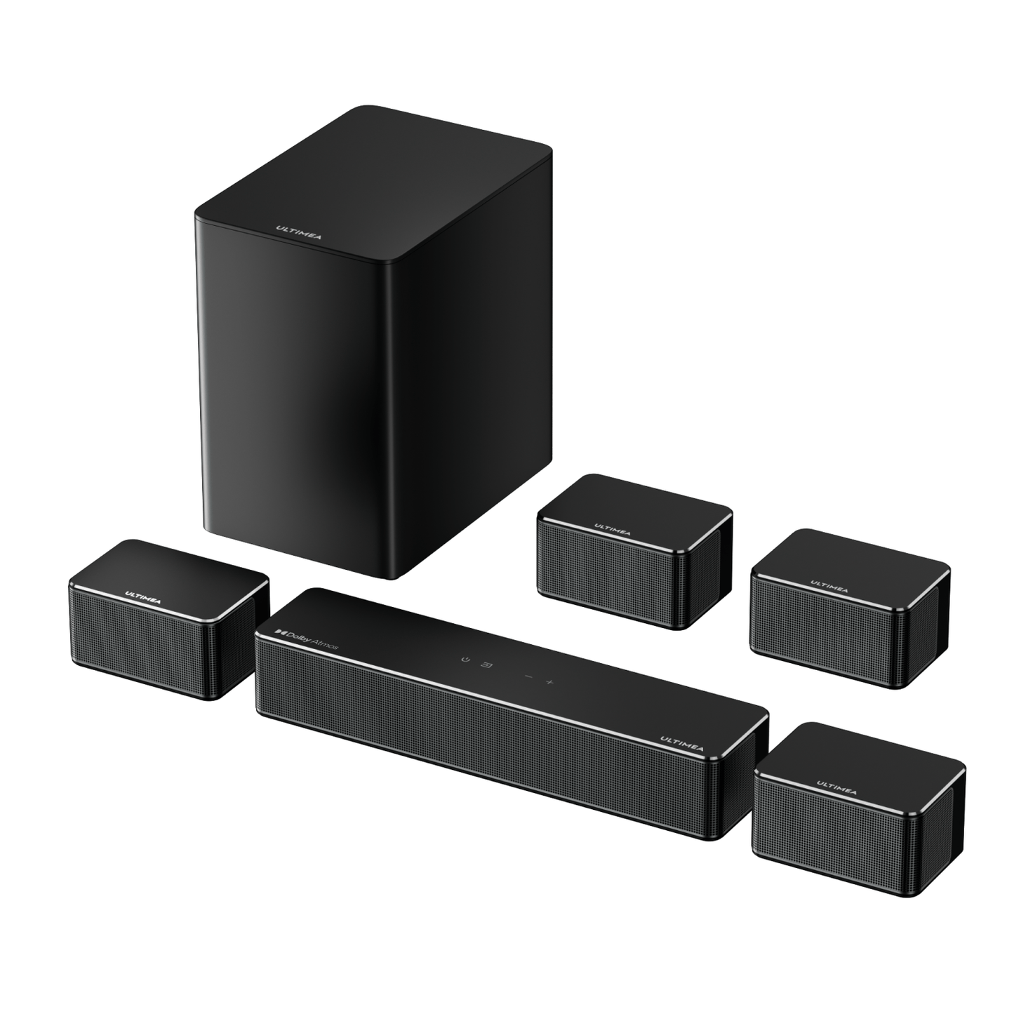 7.1 Surround Sound Systeem – Draadloze Subwoofer – Soundbar – Surround Geluidssysteem – Home Theater Audio – Dolby Atmos Technologie – 6,5 Inch Subwoofer Met 12 Instelbare Bassniveaus