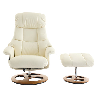 Draaifauteuil – Relaxstoel – Loungestoel – Fauteuil – Zetel – Modern Design – 360° Draaibaar – Wit – Eenvoudig Schoon Te Maken – Comfortabel Zitten