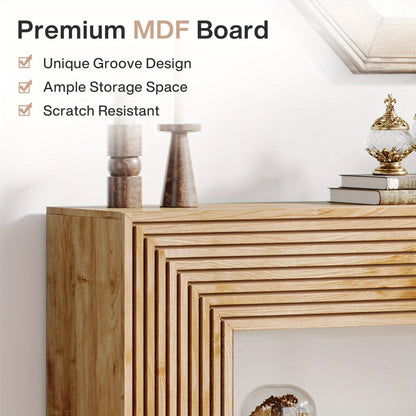 Sidetable – Consoletafel – Wandtafel – Haltafel – Bijzettafel – Rustiek Houten Design – 150 cm Breed – Opbergruimte Met Open Plank
