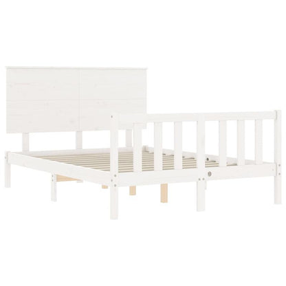 Bed Frame Without Materasso Bianco 120x200cm Wood Massello Pino Removable and durable
