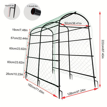 XXXL Metal Garden Arch Trellis U-Shaped Plant Climbing Frame for Beans Grape