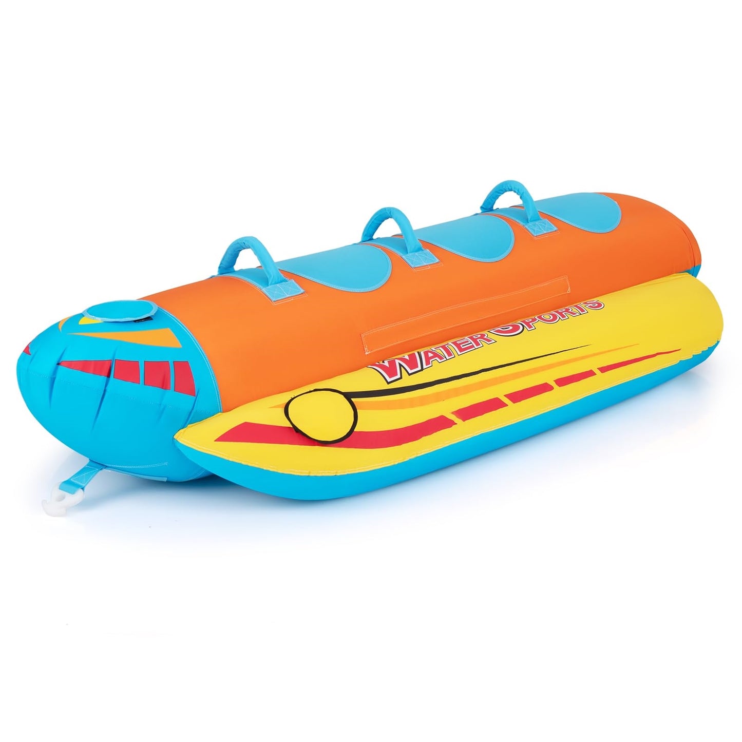 Banaanboot – Opblaasbare Boot – Waterspeelgoed – Sleepboot – Waterpret Tube – 3-Persoons – EVA-Comfortzitplaatsen – Puncturebestendig PVC