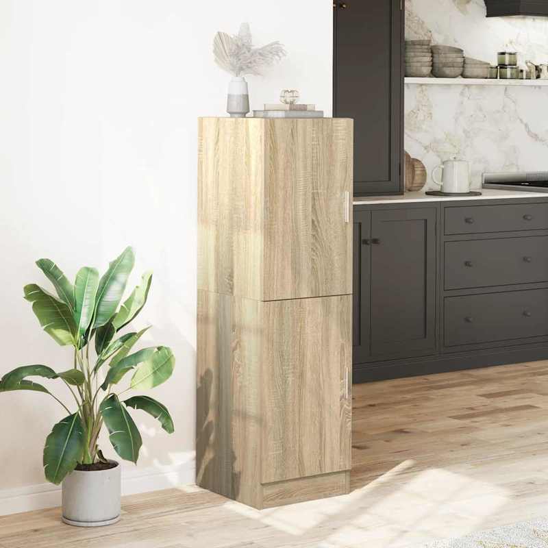 Keukenkastje – Keukenmeubel – Keukenonderkast – Opbergkast – Buffetkast – Sonoma Eiken – Houtmateriaal – Compact 38x41,5x131,5 cm