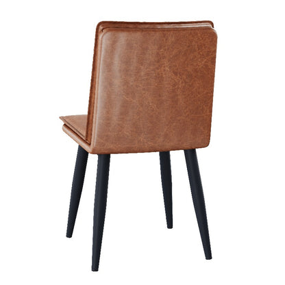 Eetkamerstoel Bruin – Stoel – Zitstoel – Eettafelstoel – Designstoel – PU Leer – Dubbele Lagen Kussen – Comfortabel Zitten