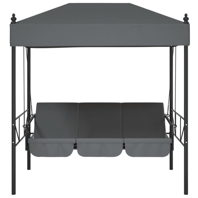 Schommelstoel – Schommelstoel Met Canopy – Tuinschommel – Balkonstoel – Verandaschommel – Stevig Stalen Frame – Comfortabele Afneembare Kussens