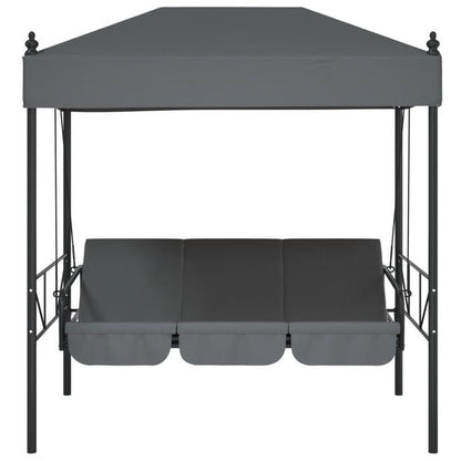 Schommelstoel – Schommelstoel Met Canopy – Tuinschommel – Balkonstoel – Verandaschommel – Stevig Stalen Frame – Comfortabele Afneembare Kussens