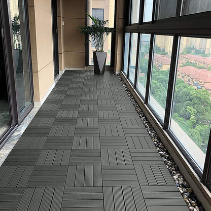 Terrastegels – Kliktegels – Balkonvloer – Patio Tegels – Buitenvloer – Lichtbruin – Duurzaam Vinyl – Eenvoudige Installatie