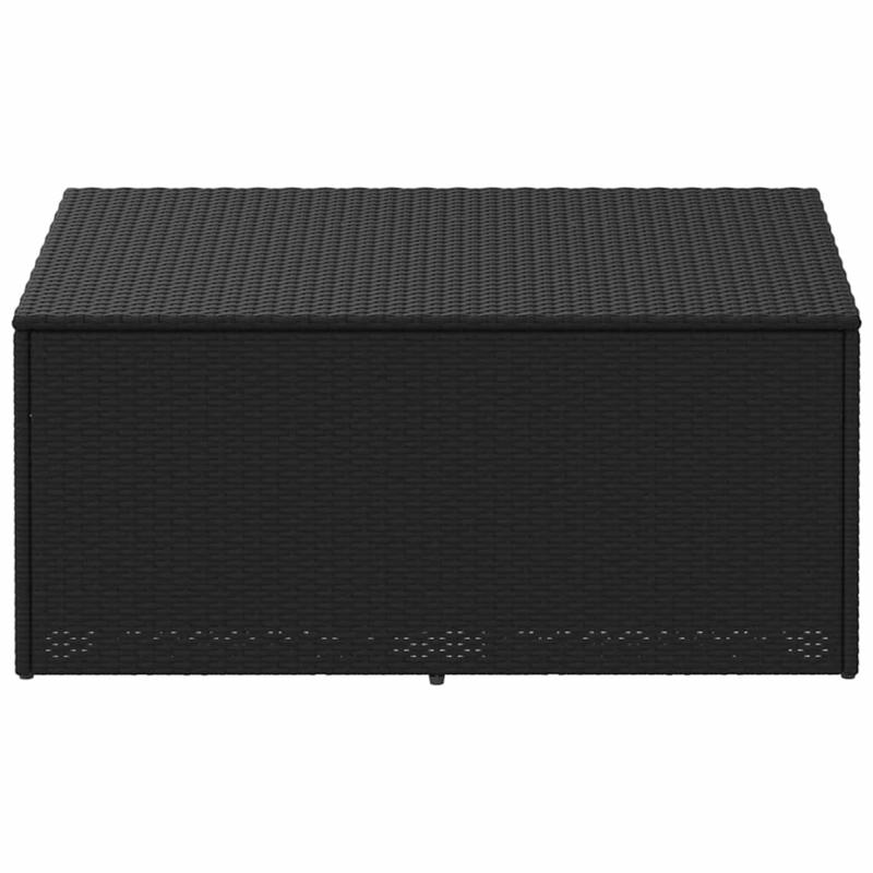 Opbergbox Tuin – Tuinkussenbox – Tuinkist – Kussenbox – Tuinbank – Zwart – Geweven Resin – Ruime Opbergruimte 110x50 cm – Duurzaam Weerbestendig Design