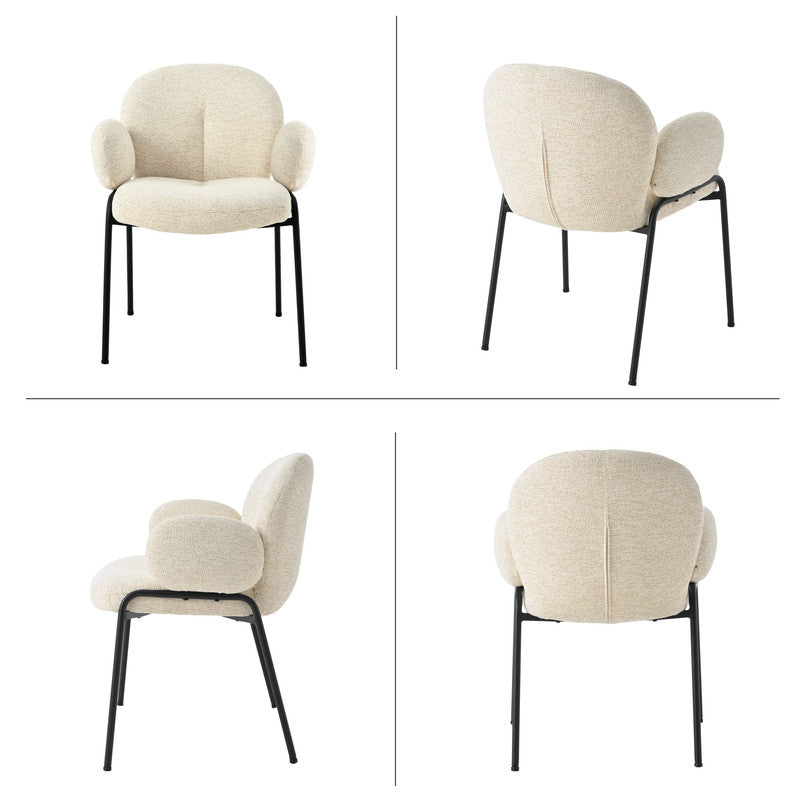 Set van 2 Chic Scandinavische Accentstoelen – Gebogen Design met Verstelbare Poten – Groen, Stijlvol en Comfortabel