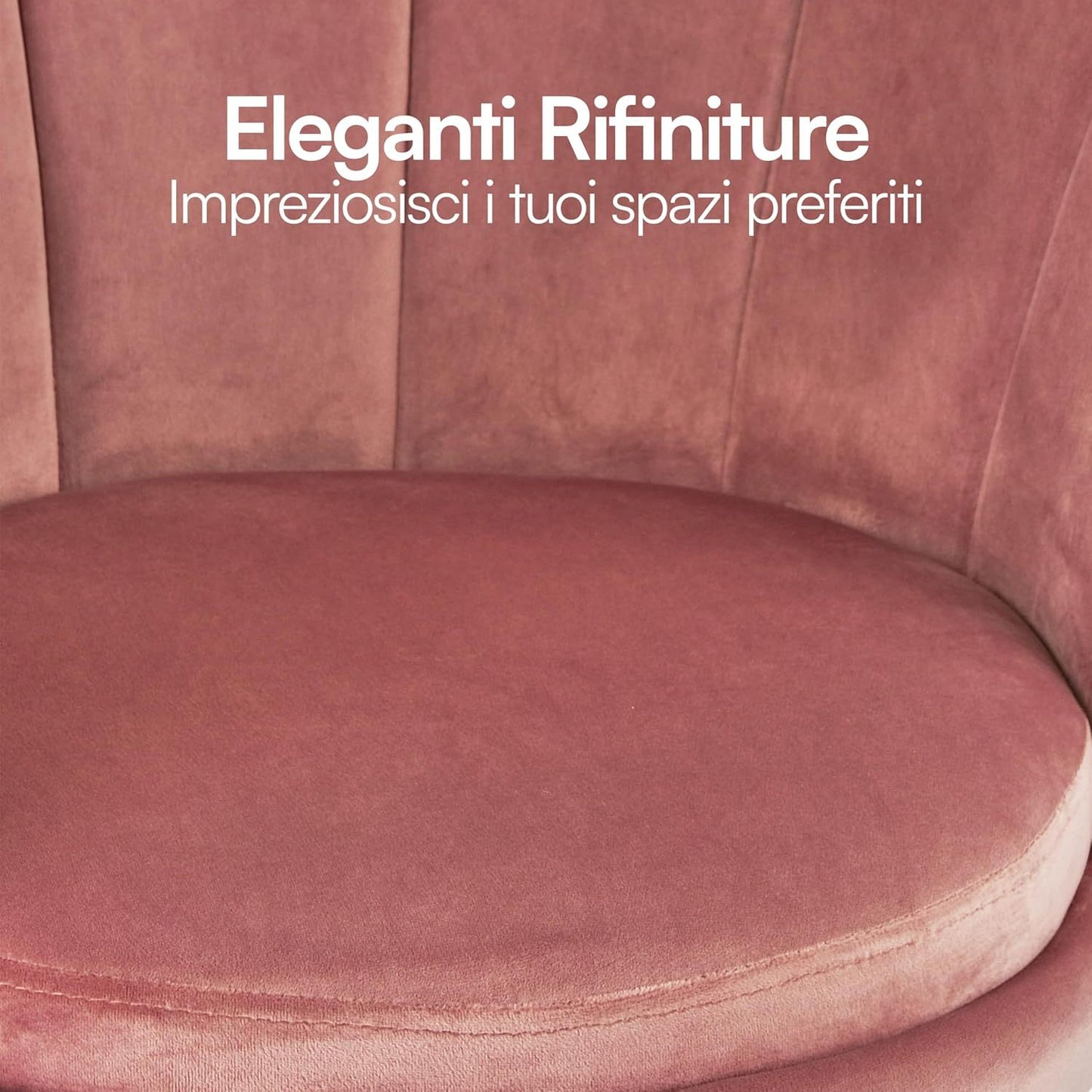 Fauteuil – Relaxstoel – Lounge Chair – Draaifauteuil – Zitzak – Velvet Bekleding – Gouden Metalen Poten – 69x71x84 cm