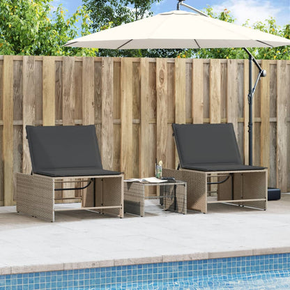 Lounge Set – Buitenmeubels – Tuinmeubilair – Ligbed - Balkon Set – Ligstoelen - 2-Delige Set – PE-Rattan – Verstelbare Rugleuning