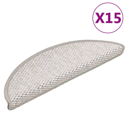 Trapmatten – Traptredenbekleding – Traptrede Matten – Traplopers – Trapbekleding Zelfklevend – Sisal Look – Set Van 15 Stuks – 56x17x3 cm – Antislip & Duurzaam