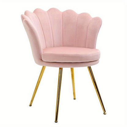 Loungefauteuil – Loungestoel – Relaxfauteuil – Armstoel – Fauteuil – Roze Velvet – Ergonomisch Ontwerp – Stevig Metalen Frame
