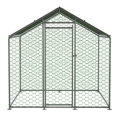 Kippenhok – Kippenren – Buitenren – Dierenren – Pluimveeverblijf – 2x2 Meter – Gegalvaniseerd Stalen Frame – Waterdichte PE Hoes